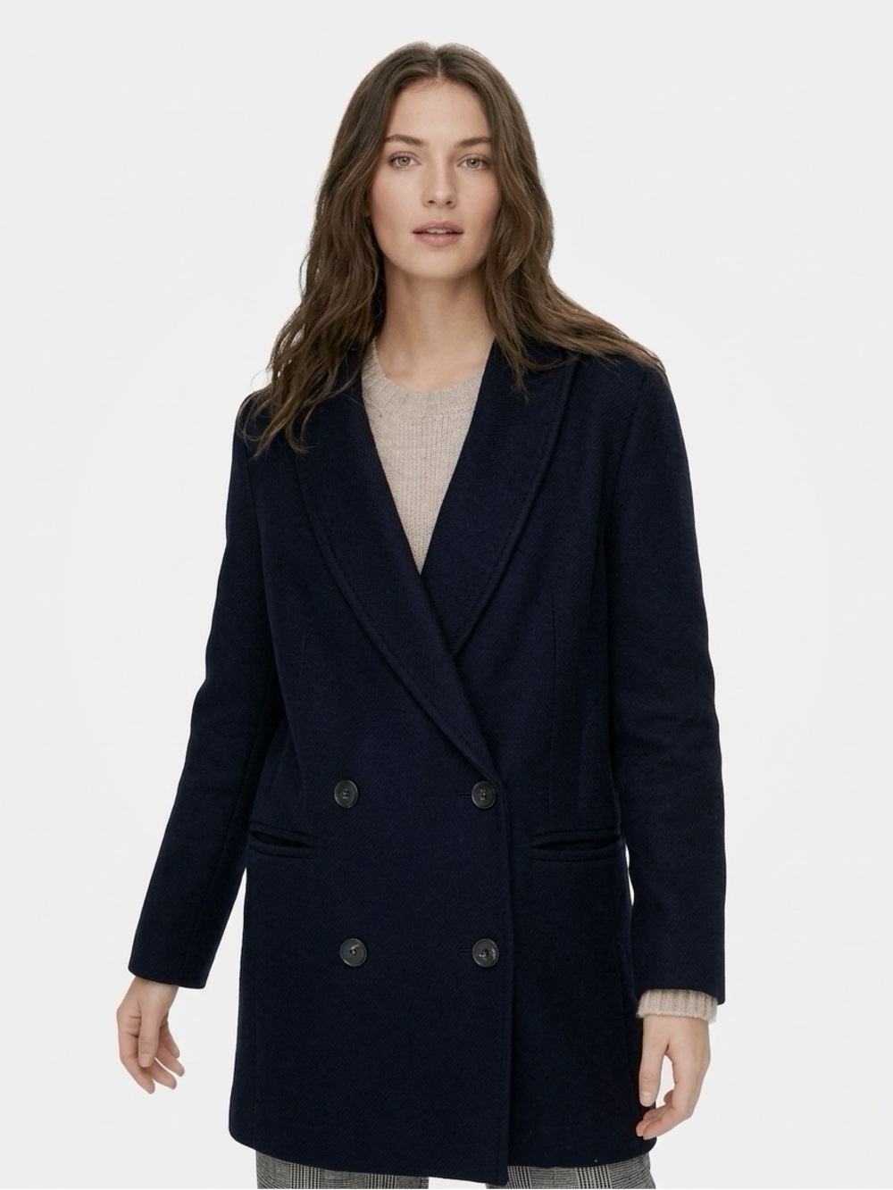 ARITZIA *CASHMERE/WOOL* Wilfred Reeves Pea Trench Cocoon Coat | Deep Navy Blue